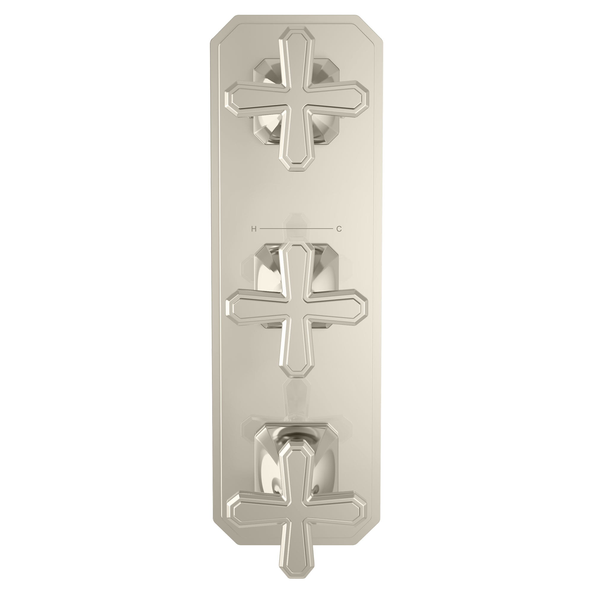Belshire 3-Handle Thermostatic Valve Trim Only with Cross Handles
